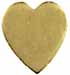 Inlay, Tiny Heart, 
.41" by .45", brass 0.040" thick